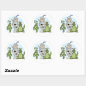 Sticker Rond Dragon Knight 4e anniversaire (Feuille)