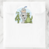 Sticker Rond Dragon Knight 4e anniversaire (Sac)