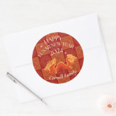 Sticker Rond Dragon lunaire du Nouvel An (Enveloppe)