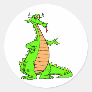Sticker Rond Dragon Magic 44