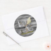 Sticker Rond Dragon mécanique (Enveloppe)