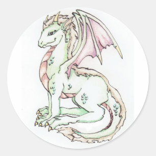 Sticker Rond Dragon mignon
