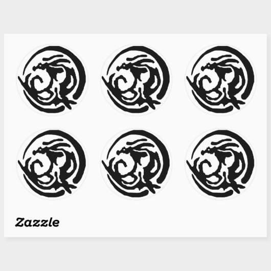 Sticker Rond Dragon Moon Draconyz (Feuille)