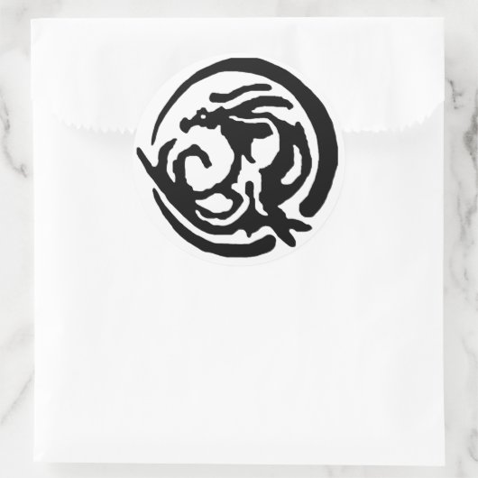 Sticker Rond Dragon Moon Draconyz (Sac)