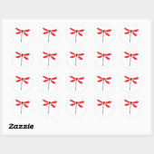 Sticker Rond dragon rouge (Feuille)