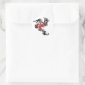 Sticker Rond Dragon rouge et noir (Sac)