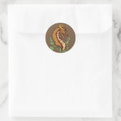 Sticker Rond Dragon stylisé (Sac)