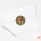 Sticker Rond Dragon stylisé (Enveloppe)