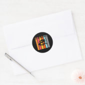 Sticker Rond Dragon Sur Ton (Enveloppe)