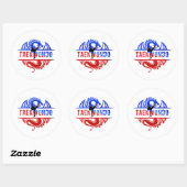 Sticker Rond Dragon Taekwondo (Feuille)
