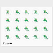 Sticker Rond Dragon vert (Feuille)