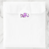 Sticker Rond Dragon violet (Sac)