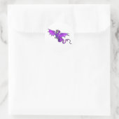 Sticker Rond Dragon violet (Sac)