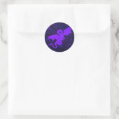 Sticker Rond Dragon violet (Sac)