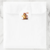 Sticker Rond Dragon Vous Rock (Sac)