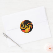 Sticker Rond Dragon Yin Yang (Enveloppe)