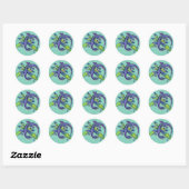 Sticker Rond Dragonfly (Feuille)