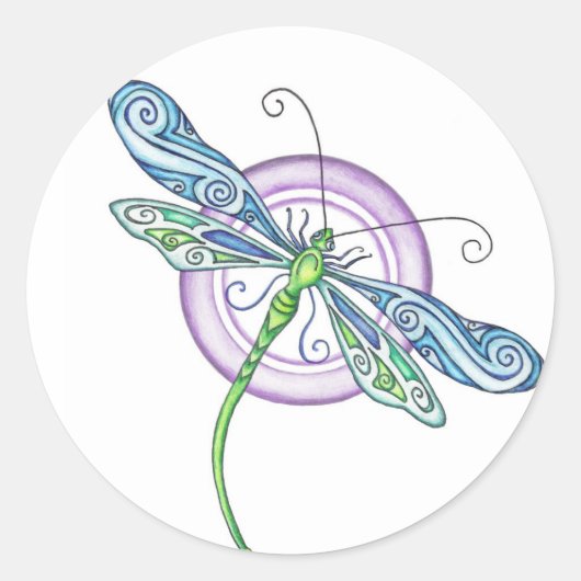 Sticker Rond Dragonfly (Devant)