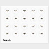 Sticker Rond Dragonfly Animal Art Graphic Dragonfly (2) (Feuille)