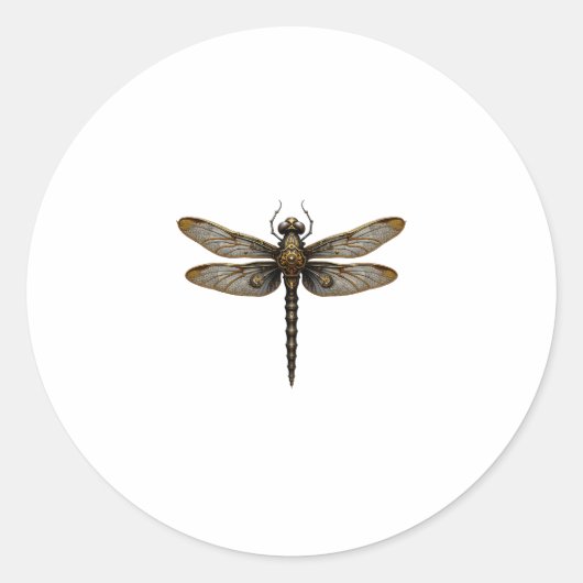 Sticker Rond Dragonfly Animal Art Graphic Dragonfly (2) (Devant)