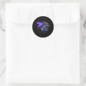 Sticker Rond Dragonfly Aucune Histoire Ne Devrait Pas Finir Tro (Sac)