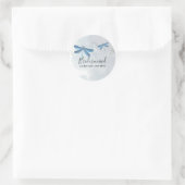 Sticker Rond DragonFly BRIDESMAID fête de mariage personnalisée (Sac)