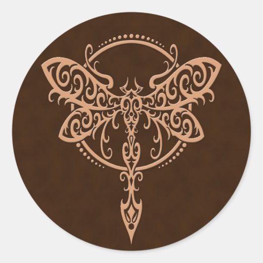 Sticker Rond Dragonfly Brown (Devant)