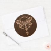 Sticker Rond Dragonfly Brown (Enveloppe)