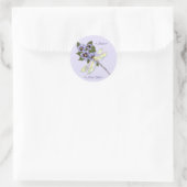 Sticker Rond Dragonfly et Pansies (Sac)