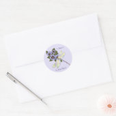 Sticker Rond Dragonfly et Pansies (Enveloppe)