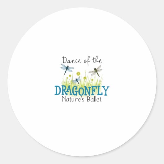 Sticker Rond Dragonfly Flying Insect Lover Entomology Dragonfli (Devant)