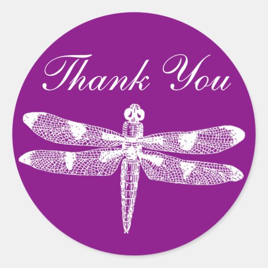 Sticker Rond Dragonfly Graphic Merci Round (Devant)