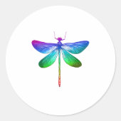 Sticker Rond Dragonfly Lovers la nature Insect Art Dragonflies (Devant)