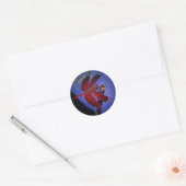 Sticker Rond Dragonfly rouge (Enveloppe)