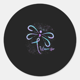 Sticker Rond Dragonfly Semicolon Suicide Prevention