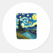 Sticker Rond Dragonfly Starry Night (3) (Devant)