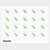 Sticker Rond Dragonfly vert (Feuille)