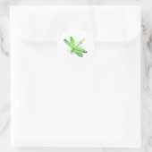 Sticker Rond Dragonfly vert (Sac)