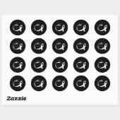 Sticker Rond Dragonfly White Ribbon (Feuille)