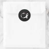 Sticker Rond Dragonfly White Ribbon (Sac)