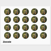 Sticker Rond Dragonlore Initial A (Feuille)