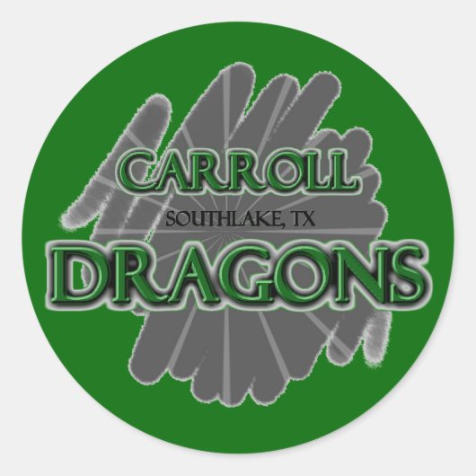 Sticker Rond Dragons de Carroll de Southlake - Southlake, TX (Devant)