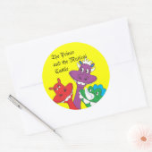 Sticker Rond DRAGONS, Le Prince et le Château Musical (Enveloppe)