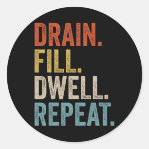 Sticker Rond Drainer remplir le puits Répéter la dialyse périto