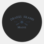Sticker Rond Drakes Island Maine (Devant)