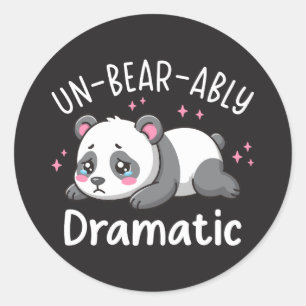 Sticker Rond Dramatique à ne pas supporter - Conception de jeu