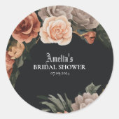 Sticker Rond Dramatique sombre et mystérieuse douche de mariée  (Devant)