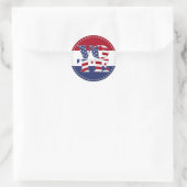 Sticker Rond Drapeau 2024 V O T E USA (Sac)