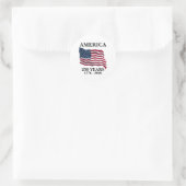 Sticker Rond Drapeau 250 ans d'Amérique (Sac)
