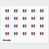 Sticker Rond Drapeau acadien (Feuille)